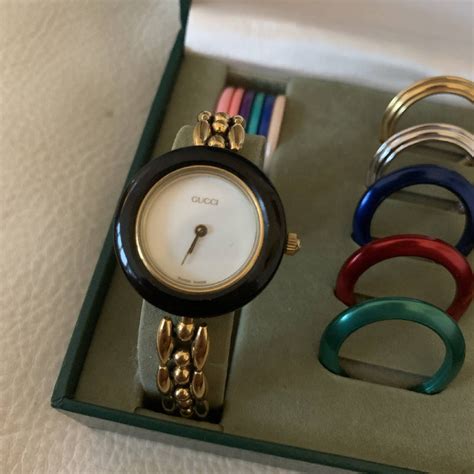 gucci watch changeable bezels|Gucci bezel watch original price.